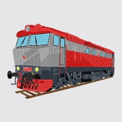 Locomotive Bardotka - Pillow, size 40x40 cm, White 