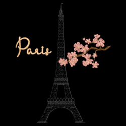 Eiffel Tower Black - Prémiová mikina s kapucí