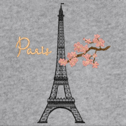 Eiffel Tower Black - Prémiová mikina s kapucí
