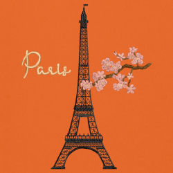 Eiffel Tower Black - Prémiová mikina s kapucí