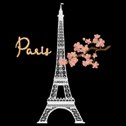 Eiffel Tower White - Prémiová mikina s kapucí