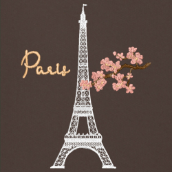 Eiffel Tower White - Prémiová mikina s kapucí