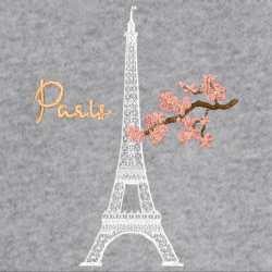 Eiffel Tower White - Prémiová mikina s kapucí