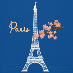 Eiffel Tower White - Prémiová mikina s kapucí