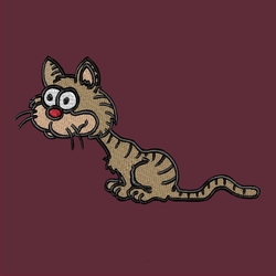 Kočka Frída - Prémiová unisex mikina s kapucí a klokaní kapsou a s výšivkou