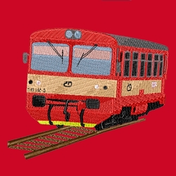 Locomotive 810 340-0 - Modern T-shirt with short sleeves and embroidery  - kopie