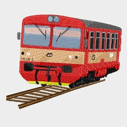 Locomotive 810 340-0 - Modern T-shirt with short sleeves and embroidery