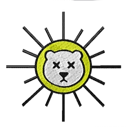 Medvědí slunko - Prémiová unisex mikina s kapucí a klokaní kapsou a s výšivkou