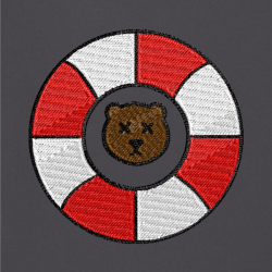 Bear Lifebuoy - Prémiová mikina s kapucí