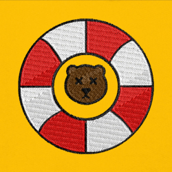 Bear Lifebuoy - Prémiová mikina s kapucí