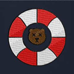 Bear Lifebuoy - Prémiová mikina s kapucí
