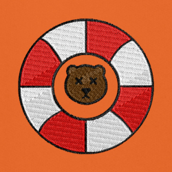Bear Lifebuoy - Prémiová mikina s kapucí