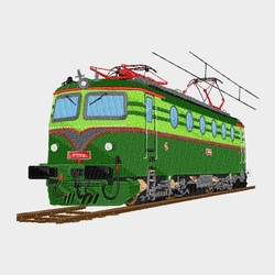 Locomotive " Bobina" E499 085 - Modern T-shirt with short sleeves and embroidery  - kopie - kopie