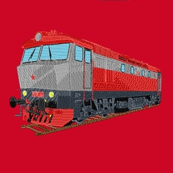 Locomotive "Bardotka" T478 1010 - Modern T-shirt with short sleeves and embroidery  - kopie