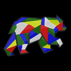 Bear Geom - Prémiová mikina s kapucí