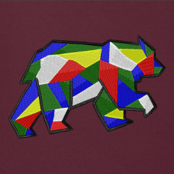 Bear Geom - Prémiová mikina s kapucí