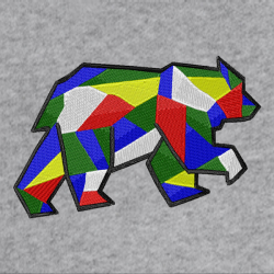 Bear Geom - Prémiová mikina s kapucí