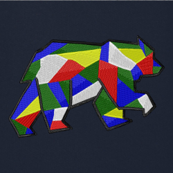 Bear Geom - Prémiová mikina s kapucí