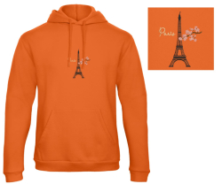 Eiffel Tower Black - Prémiová mikina s kapucí