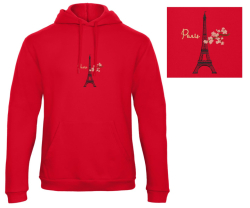 Eiffel Tower Black - Prémiová mikina s kapucí