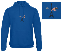 Eiffel Tower Black - Prémiová mikina s kapucí