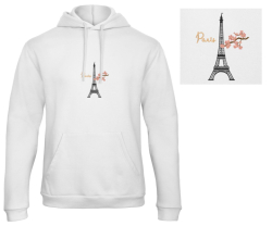 Eiffel Tower Black - Prémiová mikina s kapucí