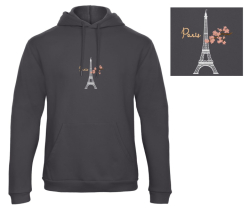Eiffel Tower White - Prémiová mikina s kapucí