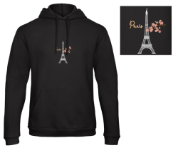 Eiffel Tower White - Prémiová mikina s kapucí