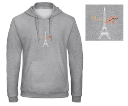 Eiffel Tower White - Prémiová mikina s kapucí
