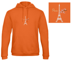 Eiffel Tower White - Prémiová mikina s kapucí