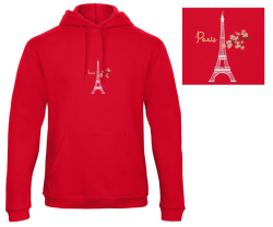 Eiffel Tower White - Prémiová mikina s kapucí