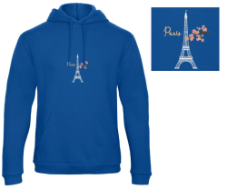 Eiffel Tower White - Prémiová mikina s kapucí