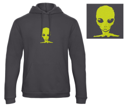 Alien Yellow - Prémiová mikina s kapucí 