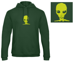Alien Yellow - Prémiová mikina s kapucí 