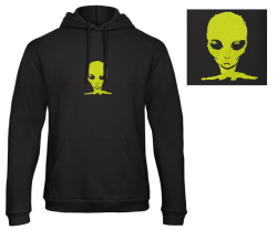 Alien Yellow - Prémiová mikina s kapucí 
