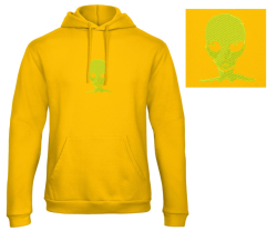 Alien Yellow - Prémiová mikina s kapucí 