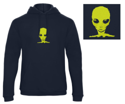 Alien Yellow - Prémiová mikina s kapucí 