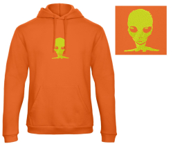Alien Yellow - Prémiová mikina s kapucí 