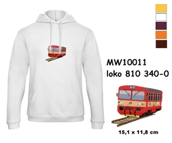 Premium unisex hooded sweatshirt with kangaroo pocket and embroidery with motif Loko 810 340-0