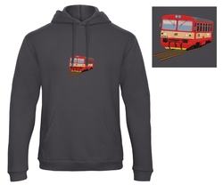 Premium unisex hooded sweatshirt with kangaroo pocket and embroidery locomotive 810.340