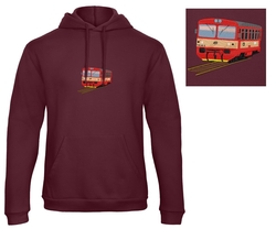 Premium unisex hooded sweatshirt with kangaroo pocket and embroidery locomotive 810.340