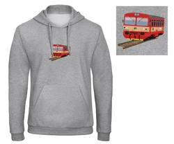 Premium unisex hooded sweatshirt with kangaroo pocket and embroidery locomotive 810.340