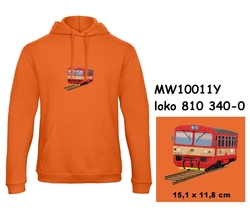 Premium unisex hooded sweatshirt with kangaroo pocket and embroidery with motif Loko 810 340-0