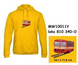 Premium unisex hooded sweatshirt with kangaroo pocket and embroidery with motif Loko 810 340-0