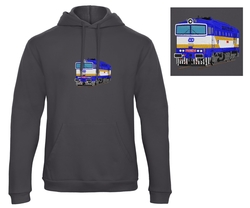 Premium unisex hooded sweatshirt with kangaroo pocket and embroidery Locomotives 754.057