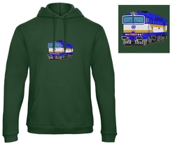 Premium unisex hooded sweatshirt with kangaroo pocket and embroidery Locomotives 754.057