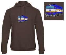 Premium unisex hooded sweatshirt with kangaroo pocket and embroidery Locomotives 754.057