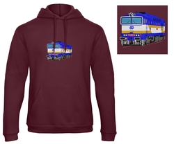 Premium unisex hooded sweatshirt with kangaroo pocket and embroidery Locomotives 754.057