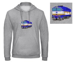 Premium unisex hooded sweatshirt with kangaroo pocket and embroidery Locomotives 754.057