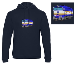 Premium unisex hooded sweatshirt with kangaroo pocket and embroidery Locomotives 754.057